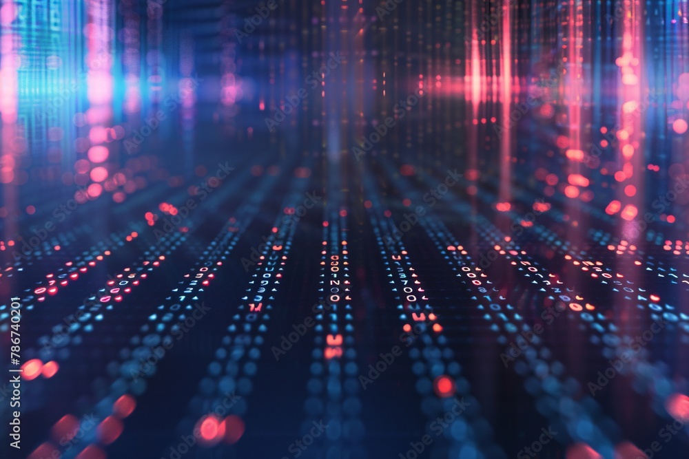 Sock ticker background. Abstract digital data concept with glowing oLED lights representing server activity. Sock ticker background. Abstract digital data concept with glowing oLED lights representing server activity.