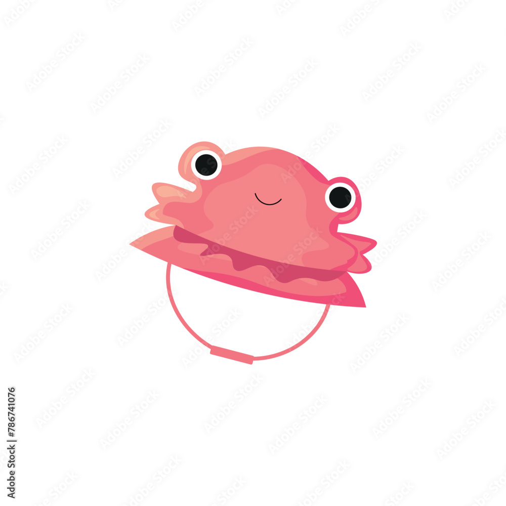 Beach hat for kids on white background Beach hat for kids on white background