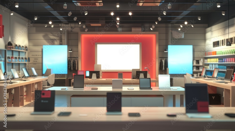 Store Product Comparison Screen Mockup, Electronics Insight, AI Created