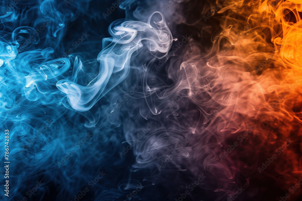 Obraz premium Colorful Smoke, Studio Shot, Generative AI