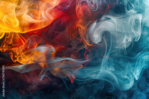 Colorful Smoke  Studio Shot  Generative AI