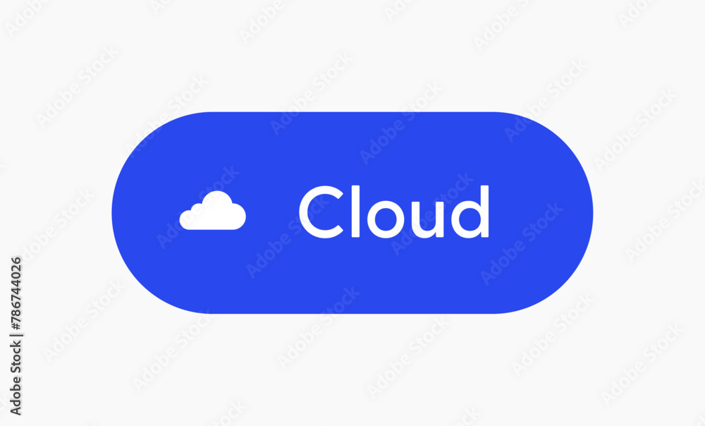 Cloud Button UI Design icon Cloud Button UI Design icon