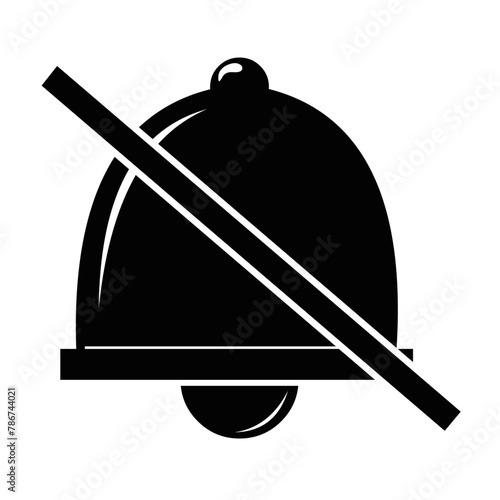 vector illustration bell icon in alarm concept, sound or disabled notification