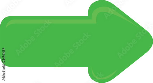 vector illustration green arrow icon indicating right direction
