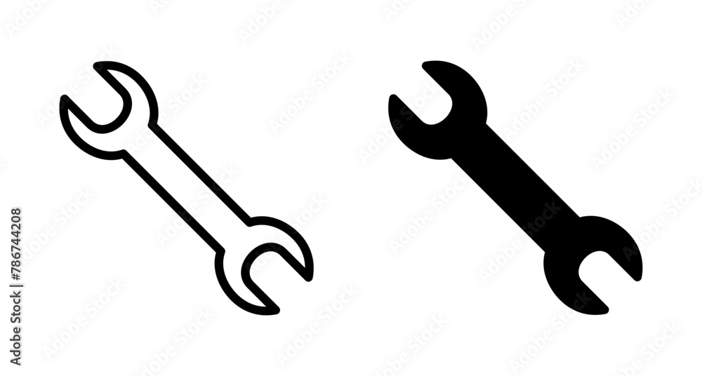 wrench icon vector isolated on white background. Wrench vector icon. Spanner symbol wrench icon vector isolated on white background. Wrench vector icon. Spanner symbol
