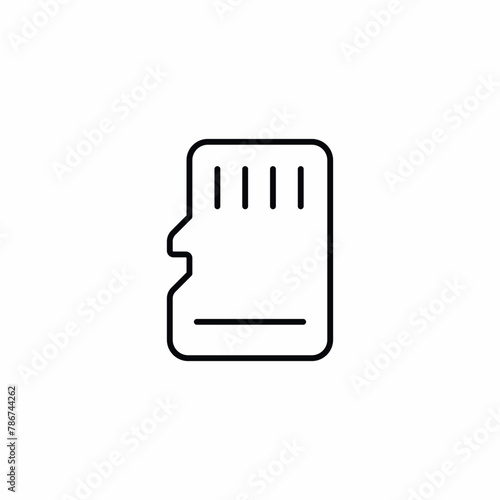 micro sd memory card icon