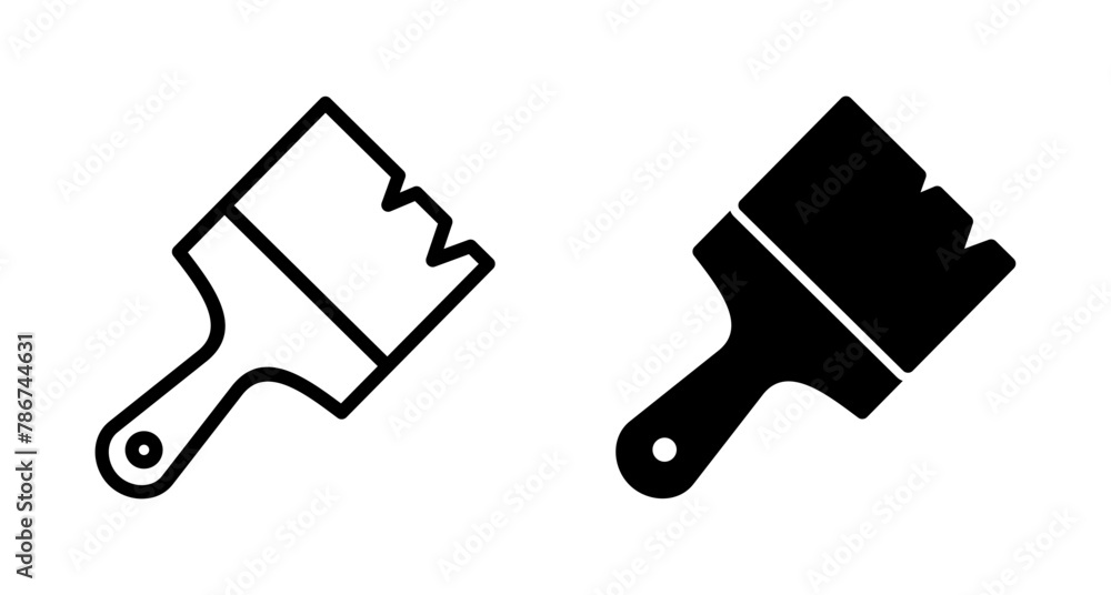 Paint icon vector isolated on white background. Paint brush vector icon. Paint roller icon Paint icon vector isolated on white background. Paint brush vector icon. Paint roller icon