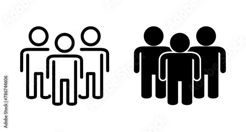 people icon vector isolated on white background. person icon. User vector icon