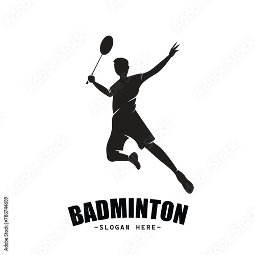 vector illustration of badminton sport