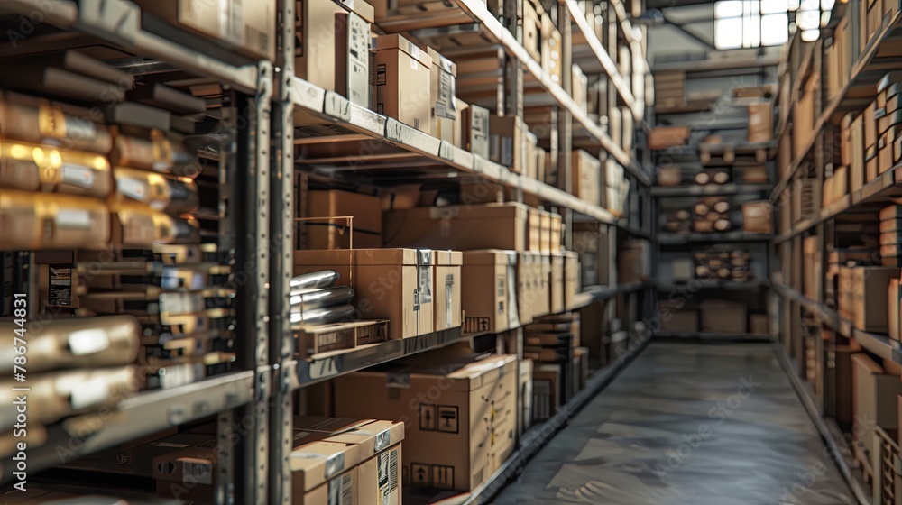 Order in Chaos: Warehouse Precision and Cardboard Organization