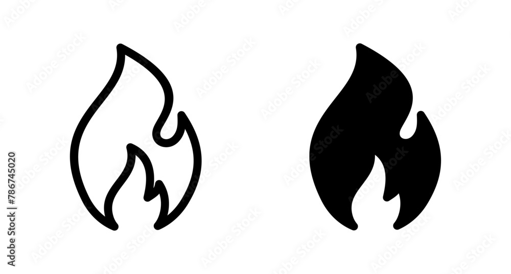 Fire icon vector isolated on white background. Fire flame icon template. Fire flames symbol vector Fire icon vector isolated on white background. Fire flame icon template. Fire flames symbol vector