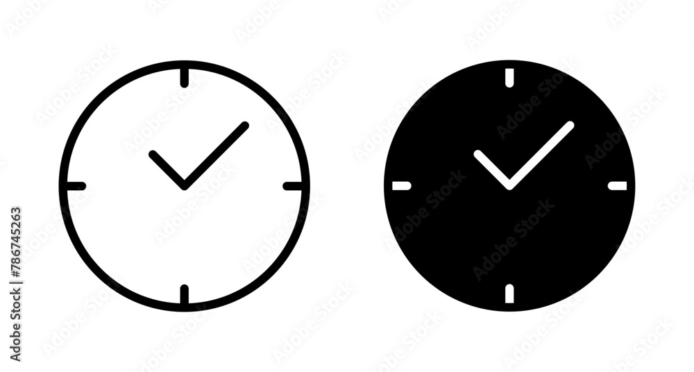 Clock icon vector isolated on white background. Time icon vector. Clock vector icon Clock icon vector isolated on white background. Time icon vector. Clock vector icon