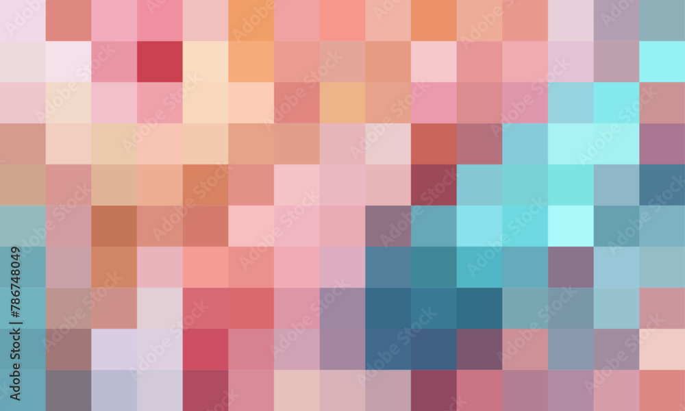 Fototapeta premium Vector abstract and colorful pixel background