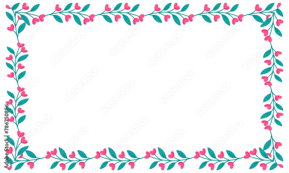 Beautiful wreath flowers vector design for card on white background