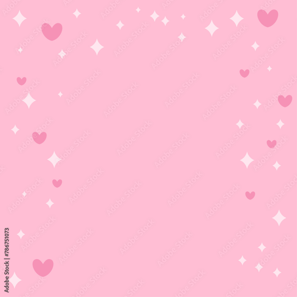 vector valentines day background with pink hearts design