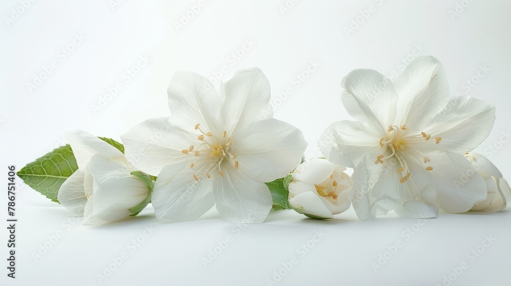 jasmine white flower isolated on white background jasmine white flower isolated on white background