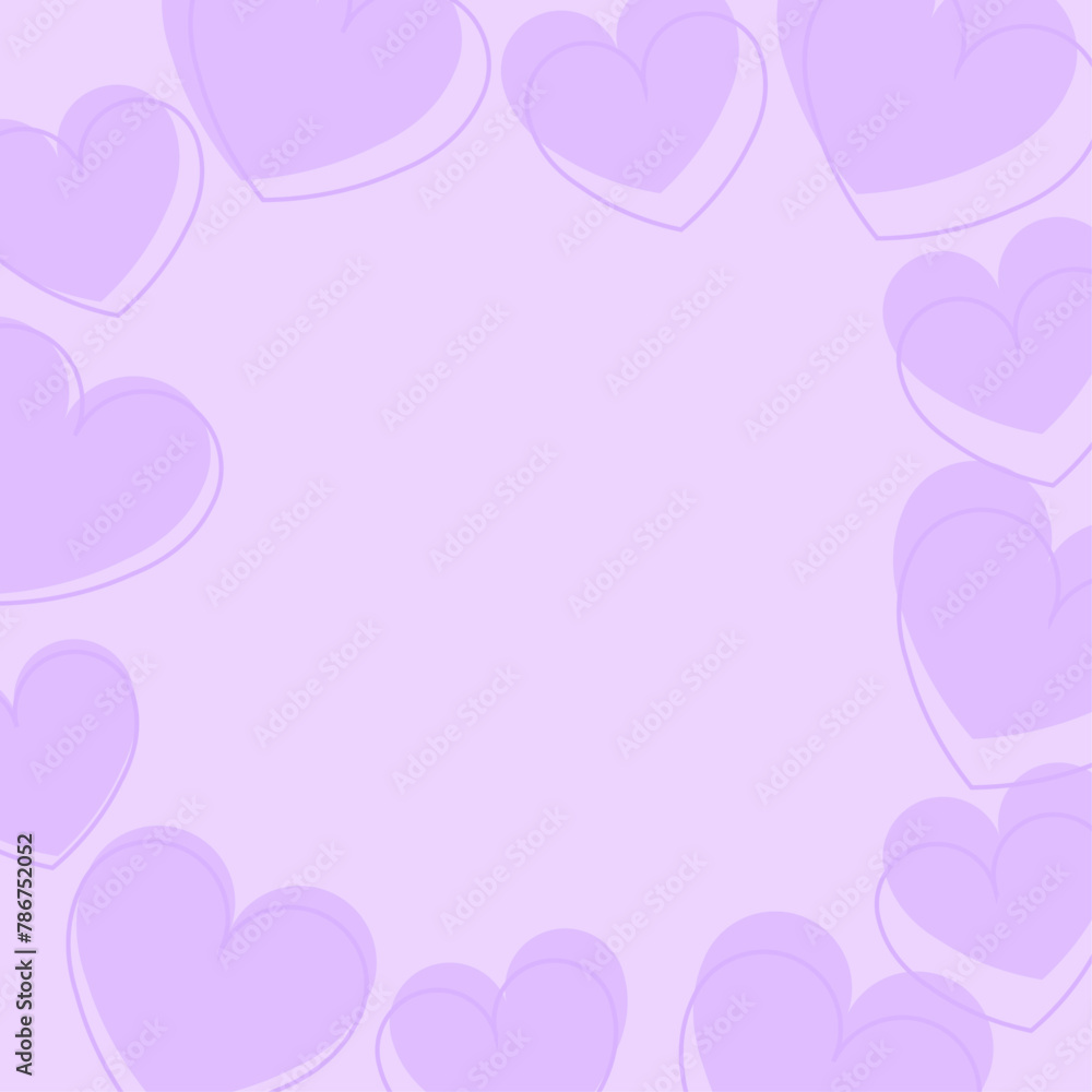 Vector heart background falling hearts hand drawn illustration Vector heart background falling hearts hand drawn illustration