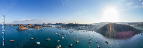 Labuan Bajo Harbour. Where the Komodo Dragon trip begin. Labuan Bajo is a fishing town located at the western end of the large island of Flores in the Nusa Tenggara region of east Indonesia. photo