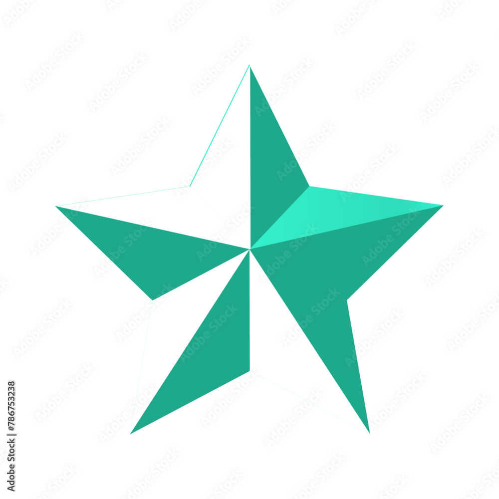 vector realistic star illustration on white background vector realistic star illustration on white background