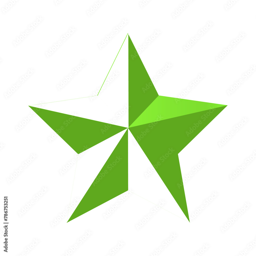 vector realistic star illustration on white background vector realistic star illustration on white background