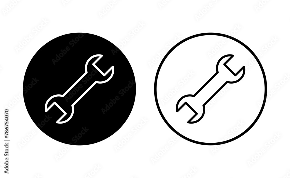 Wrench icon set. repair icon vector. tools icon vector Wrench icon set. repair icon vector. tools icon vector