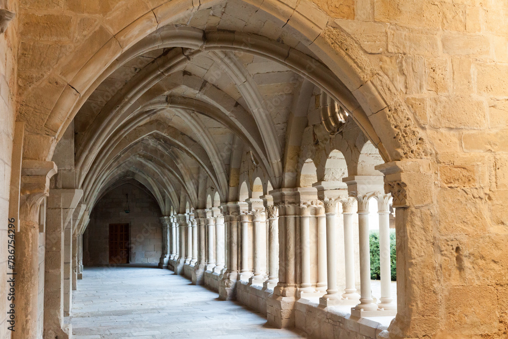 View of Vallbona de les Monges interior - female Monastery in Catalonia