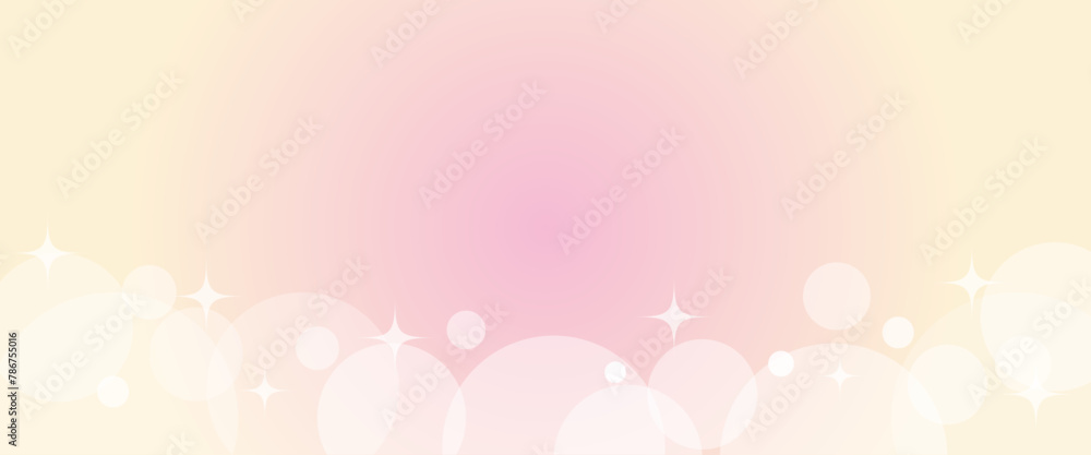 キラキラした光の玉がボケるピンク色のベクター背景画像