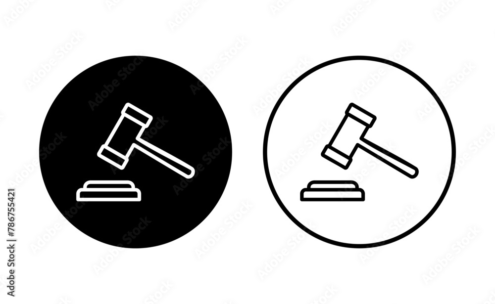 Gavel icon set. judge gavel icon vector. law icon vector. auction hammer Gavel icon set. judge gavel icon vector. law icon vector. auction hammer