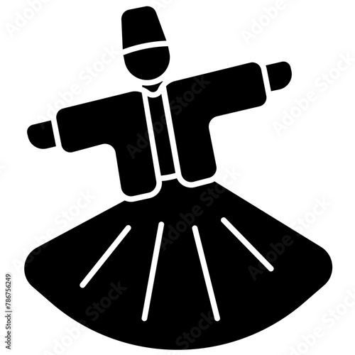 Sufi Dance Glyph Icon