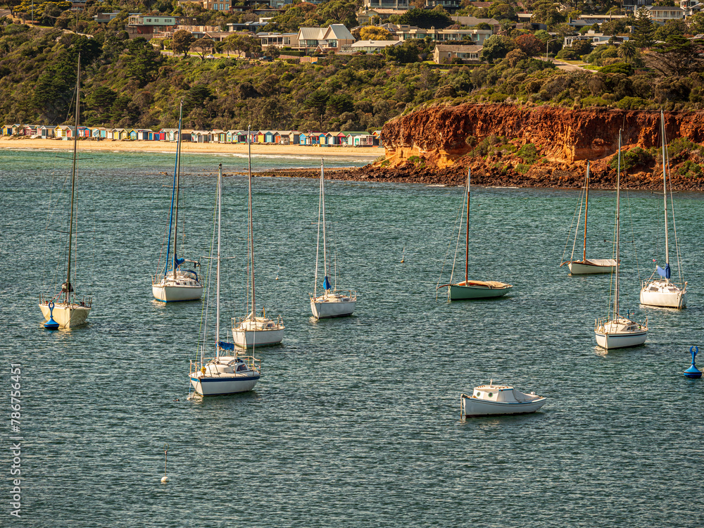 Obraz premium Moored Yacht Squadron.