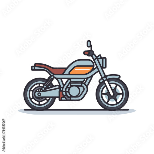Vintage motorcycle flat vector design © Minimal Blue