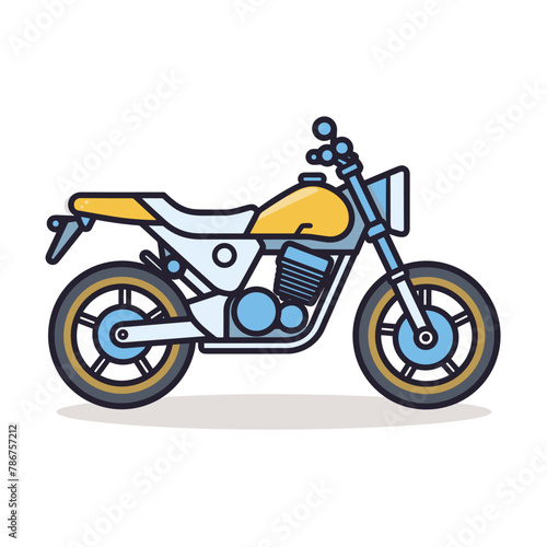 Modern motorcycle icon design flat vector