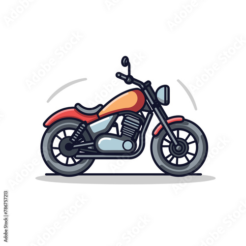 Modern motorcycle icon design flat vector © Minimal Blue