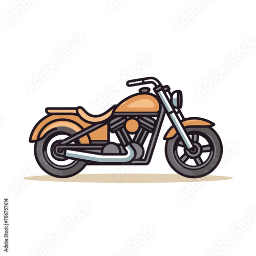 Classic motorcycle vector illustration