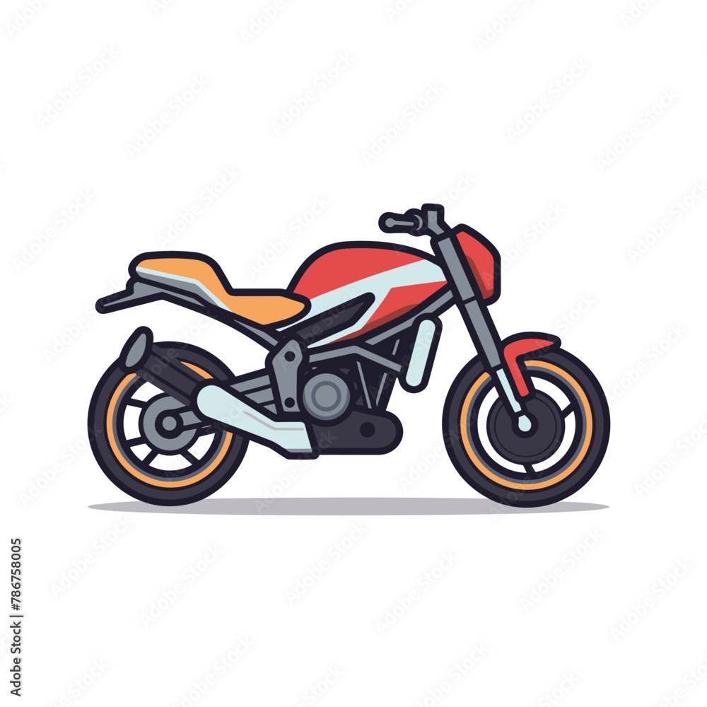 Simple motorcycle icon design template