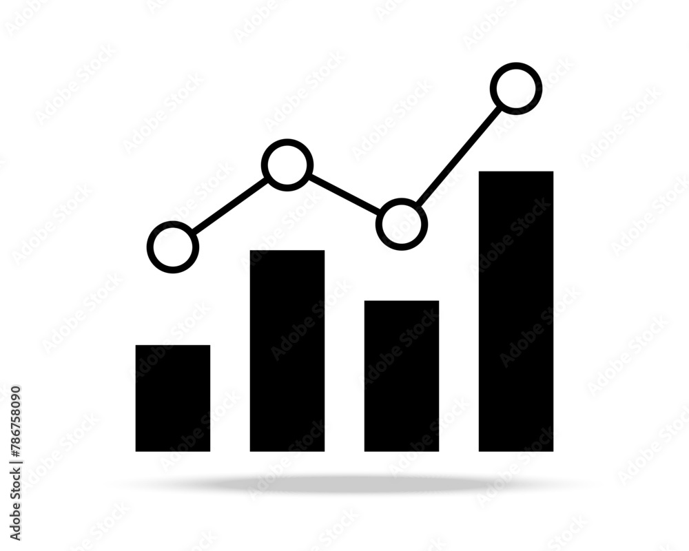 Data analysis graph or chart flat icon for apps and websites. Data analysis graph or chart flat icon for apps and websites.