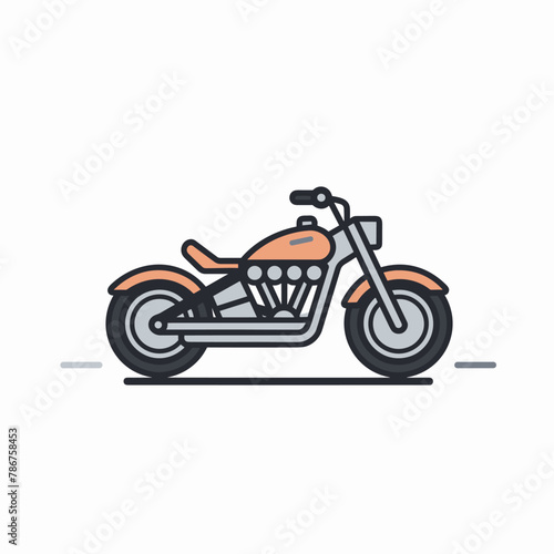 Cute kawaii mini motorcycle vector design