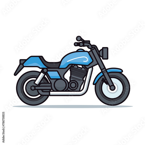 Blue motorcycle icon design template  motorbike motor logo vector illustration