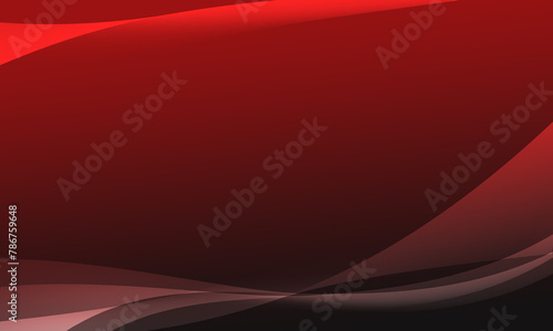Beautiful red gradient abstract background with wave elements Simple design.