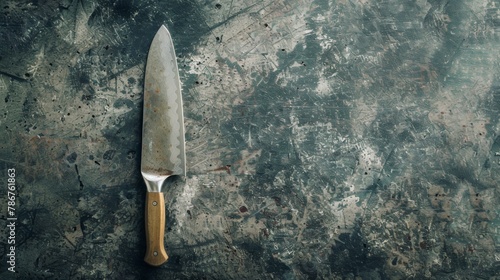 Knife Lying on Dirty Surface