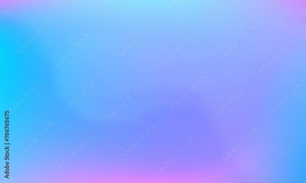 Empty Blue Color Vector Gradient Banner with Blur Effect
