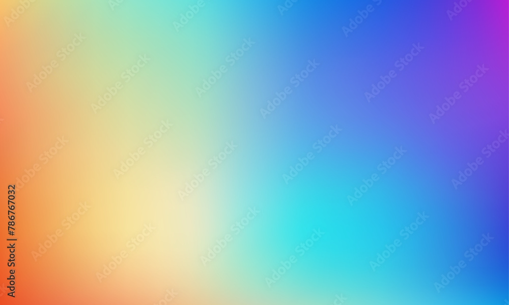 Rainbow Vector Gradient Background Template with Rain Effect