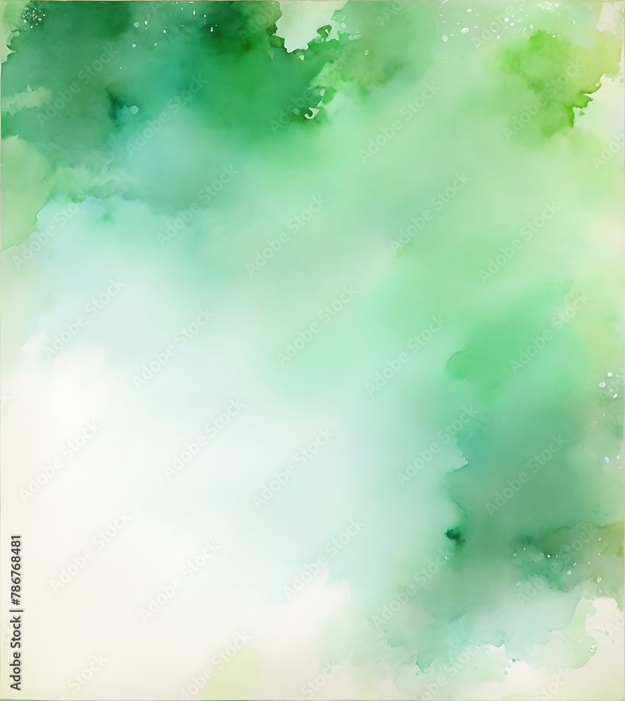 Abstract green and white polygonal gradient for serene background Generative AI