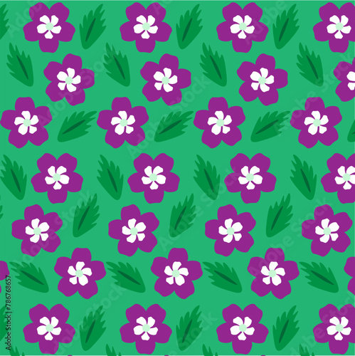 Art & Illustration geranium flower pattern.