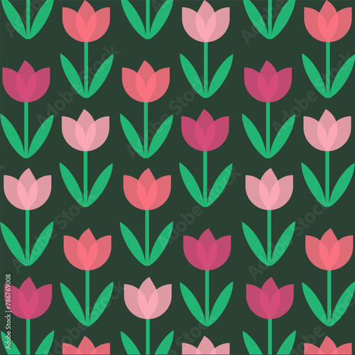 Art & Illustration tulip pattern.