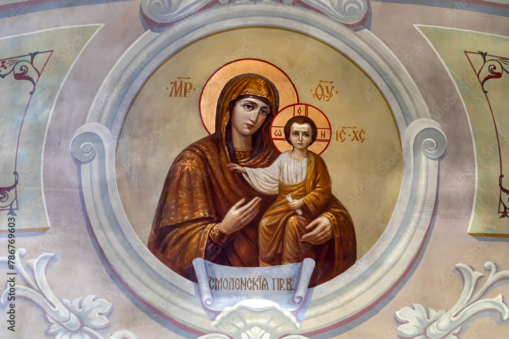 The Image of the Mother of God of Smolensk. The fresco