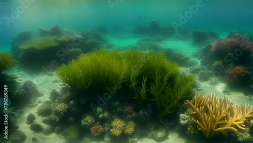 Wallpaper Mural Underwater Diver Explores Vibrant Coral Reef in the Sea Torontodigital.ca