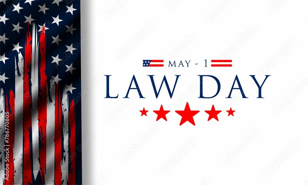 Law Day in the United States of America is celebrated on May 1 , vektor