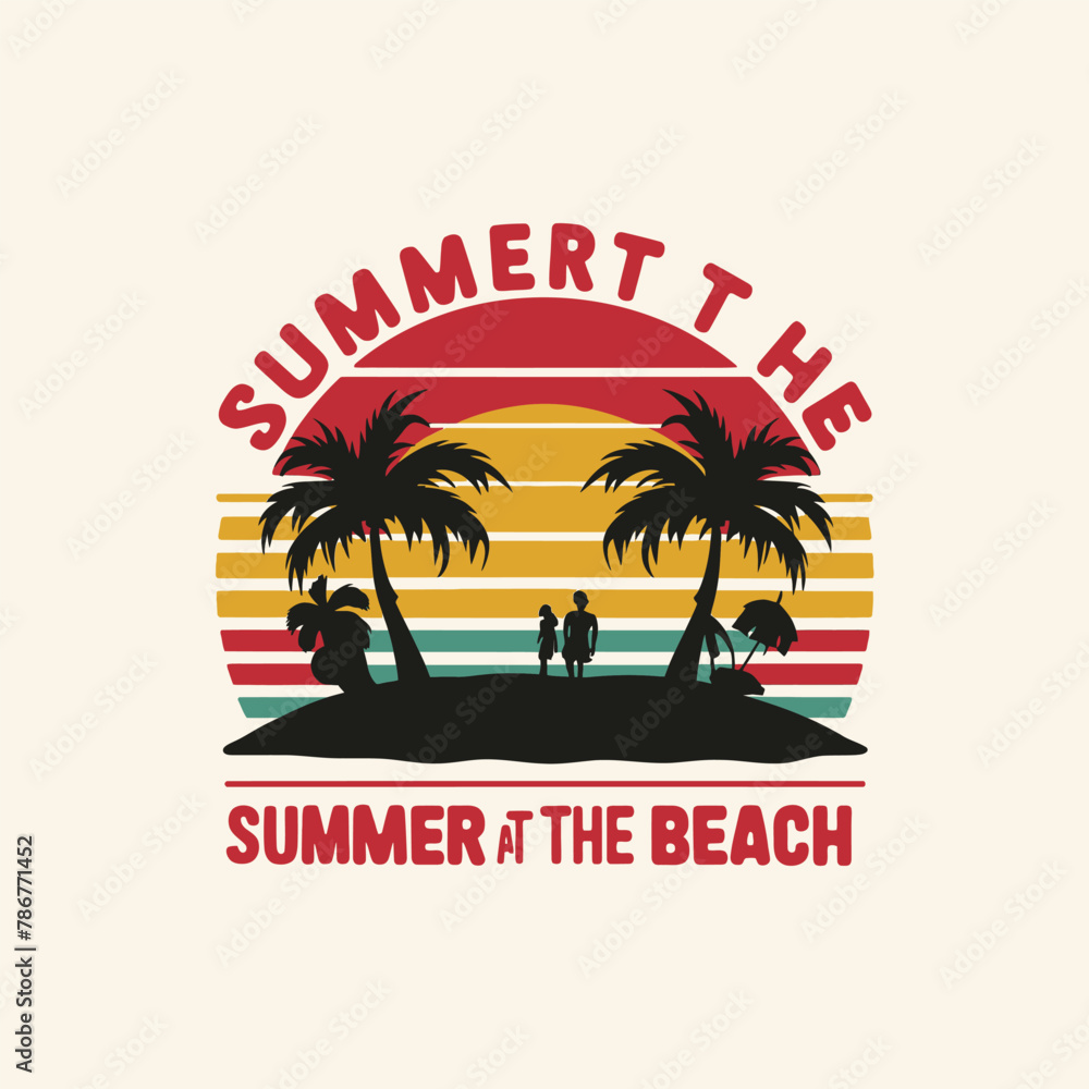 Fototapeta premium free Hand drawn hello summer background 