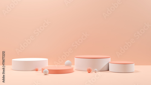 3D rendering abstract shape podium product background